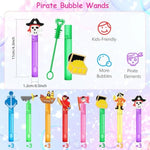 24Pcs Pirate Party Favors Bubble Wands For Kids, Mini Bubbles Wand Toys, Pirate Theme Birthday Party Supplies Goodie Gift Bag Stuffers Pinata Classroom Prizes