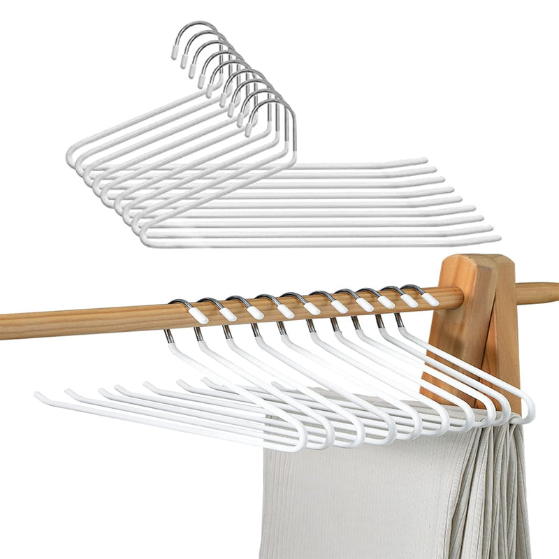Open Ended Metal Pants Hangers -10 Pack, Non-Slip Hangers For Pants, Jeans Slack