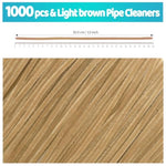 1000 Light Brown Pipe Cleaners for Crafts and DIY Projects