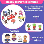 Diy Dollhouse Kit For Girls Ages 5–9 | Miniature House 3D Puzzle With Furniture & Accessories | Build & Play Stem Craft Kit For Girls 5 6 7 8 9 10