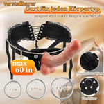Strap On Dildo Harness Adult Sex Toys, Adjustable Lace Strapon Harness With 3 O-Rings,Equipped 8.46 Inch Realistic Dildo For Women,Lesbians And Couples-Xl Size