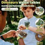 Dinosaur Walkie Talkies For Kids 2 Pack, T-Rex Dinosaur Toys Christmas Gifts For Kids 3-5 5-7 8-12 Adjustable Strap Long Range Outdoor Camping Toys Boys Birthday Gifts Stocking Stuffers