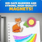Blue Marble Wooden Magnet Painting Craft Kit with 15 Nature Designs for Kids