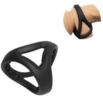 Silicone Penis Cock Ring Erection Sling Ball Stretcher Penis Cock Ring Sling Cage Sleeve Ball Stretcher Male Sex Toys For Men, Black