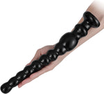 10" Flexible Beaded Anal Dildo – Long Butt Plug for Prostate & Vaginal Stimulation
