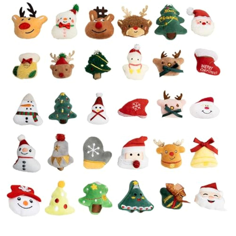 60 Pack Christmas Mini Plush Toy?Mini Set Plush Christmas Ornaments? Angel Santa Claus Snowman Reindeer Mini Christmas Tree Ornaments?Gifts For Children
