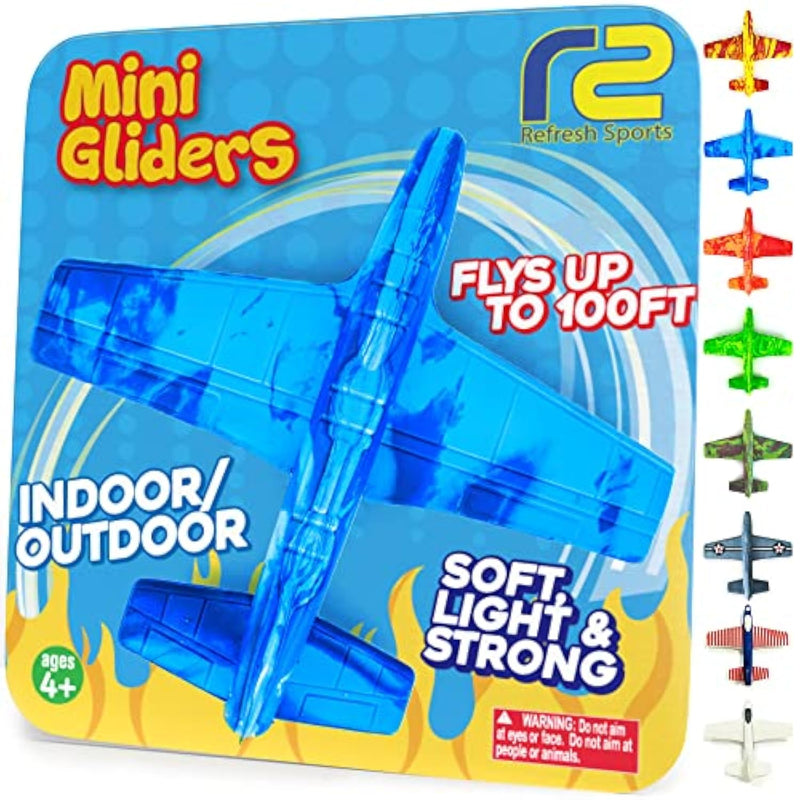 Airplane Toy Foam Airplanes For Kids - Best Stocking Stuffers For Boys & Girls - Easy Throwing Air Planes - Gift Idea Toy Games - Styrofoam Plane Glider - Great Gifts For Ages 4 5 6 7 8 9+ Year Old
