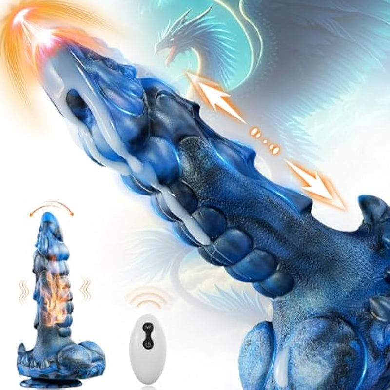 Big Thrusting Dildo Sex Toys Vibrator, 5 In1 Fantasy Monster Dildo With 8 Thrusting & Vibrations, 9.5" Huge Thick Dildos Anal Toys With Heating, Suction Cup Realistic Dildo Adult Toys For Women Men
