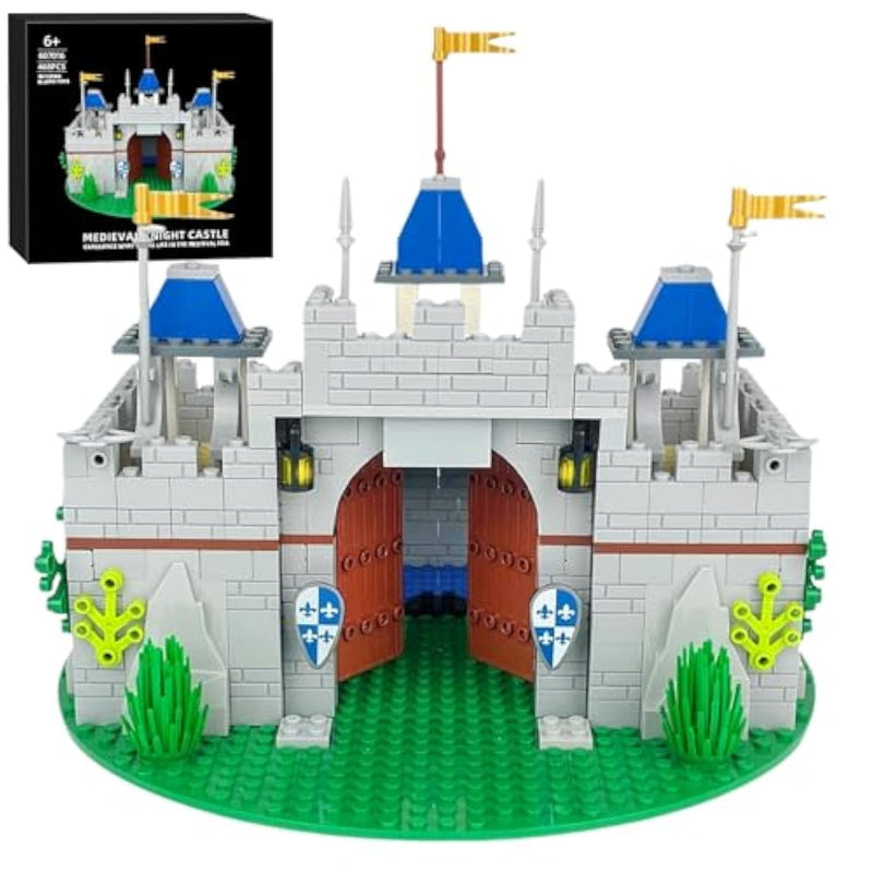Medieval Knight Castle Building Blocks Set,Comes With 12 Knights Figures,Compatible With Lego Medieval Town Square Toys,For Adult And Children Ages 6+, 607016
