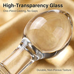 Smooth Glass Butt Plug Anal Training Kit for Beginners (Clear)