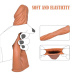 2 Sizes Penis Sleeve Extender, Reusable Cock Sheath, Soft Cock Sleeve Penis Extender Adult Sex Toys For Men Women, Durable Penis Enlarger Male Sex Toys For Couples Pleasure - 2 Pcs