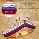 Titanic 3D Wooden Puzzle Kit, 368-Piece Ship Model with LED Lights for Teens & Adults
