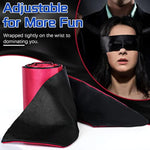 Bondage Set Black Bdsm Handcuffs Collar With Blindfold, Adult Detachable Restraints Sex Toys Hand Cuffs For Couples