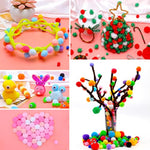 300pcs 1inch Green Pom Poms for Arts and Crafts, Pom Pom Balls, Craft Pom Poms