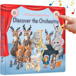 Discover The Orchestra – 28 Instrument Sounds And Classical Pieces, Musical Books For Toddlers, 28-Button Music Book, Musical Toys For Toddlers 1-3