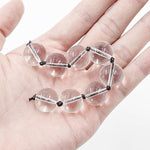 Glass Anal Beads, Unisex Anal Plug Big Smooth Chain Transparent Crystal Balls Gay Butt Plug Sex Toys for Adult Erotic Toys