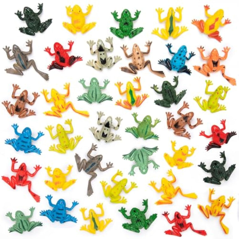 36Pcs Plastic Frogs Toy For Kids, Small Realistic Frog Toys Bulk, Mini Resin Fake Frog Figures For Forest Animals