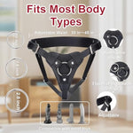 Strap On Dildo Harness,Adult Sex Toys For Women Men,Lesbian Gay Couple Vaginal Anal Play, Suitable For Beginners,Adjustable Strap On With 3 Metal Rings Can Be Pegging To Most Dildos