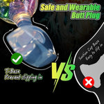 Large Silicone Crystal Butt Plug, Glass Anal Plug Inside Anal Strecher, Anal Dilator Training For Women And Men, Wearable Buttplug Anal Trainer Luxury Jewelry Buttplug, Fantasy Adults Sex Toy