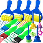Kids Washable Paint Brushes 12 Pack for Toddlers Early Learning Arts Crafts Gift