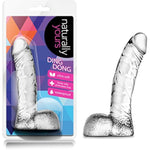 Naturally Yours Ding Dong - 5 1/2 Inch Smooth Slim Fragrance Free Beginner Small Curved Stimulating Dildo For Women Men Anal Play - Adult Toy - Couples Sex Toy - Clear
