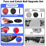 Toss And Catch Ball Game For Kids, 4 Pcs Beach Outdoor Toys Set, Toddler Baseball Glove & Catch Ball Toy For Yard Beach Camping Birthday For 3 4 5 6 7 8-12 Year Old Boys Girls