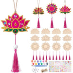 24 Sets Diwali Lotus Crafts for Kids, Color Your Own Masterpiece