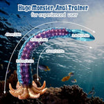 19" Realistic Tentacle Silicone Anal Plug, 4.8'' Glass Butt Plug