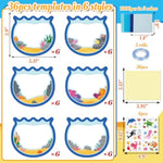 42 Pcs Sea Animal Suncatcher Craft Kit, Ocean Scene DIY Art Activity for Kids