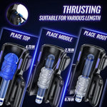 Leten Sex Toy Automatic Male Masturbator - Men Electric Adult Sex Machine With 12Times/S Thrusting, Hand Free Penis Training Stroker With Phone Holder And 2 Soft Silicone Pocket Pussy