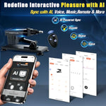Sex Machine Dildo Machine Fucking Machine With App Control, Automatic Dildos Machine Thrusting Machine With 3 Xlr Connector, Fuck Machine Couple Sex Toy 8 Attachments For Male And Female