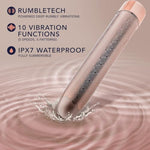 88303: The Collection Lattice Limited Edition Rechargeable 7 In. Vibrator Rose Gold