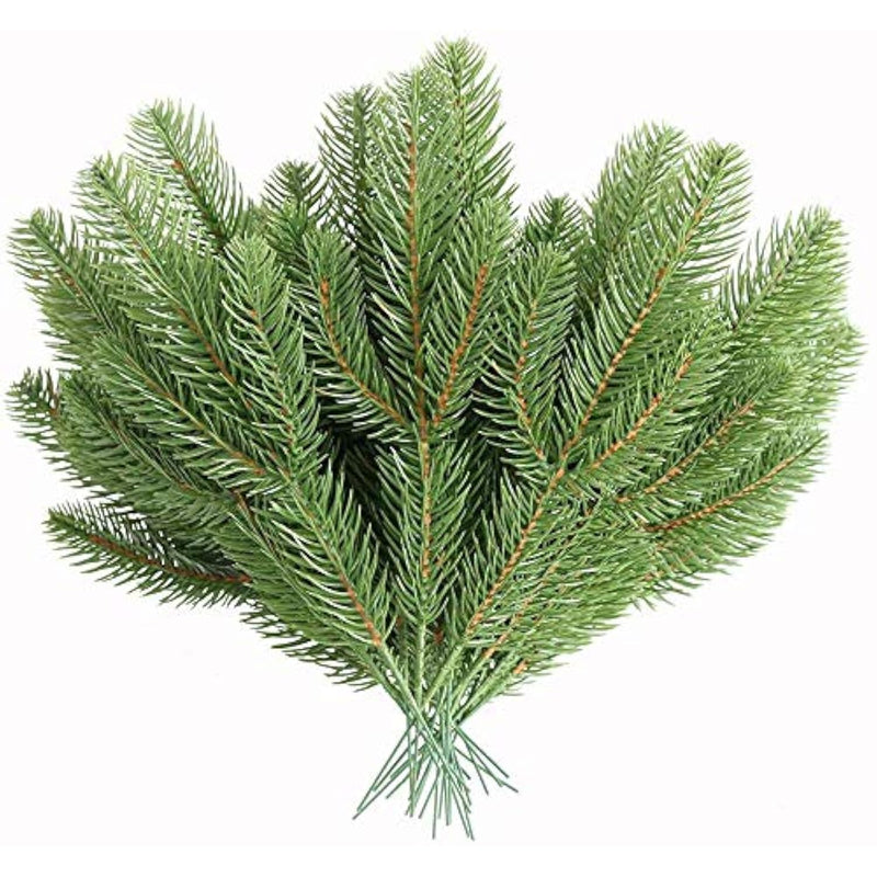 30Pcs Artificial Pine Branches Green Plants Pine Needles Diy Accessories For G