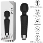Vibrator Wand Adult Sex Toys For Woman, G Spot Dildo Clit Stimulator Vibrators With 8 Speeds & 20 Patterns, Clitoris Stimulation Vibrator Wand Massager Sexual Tools For Her Pleasure (Black)
