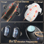 Male Sex Toys For Men - 6In1 Male Masturbator 2 Pack Vibrator Penis Pump Stroker Pocket Pussy With Cvt & Visual Controller, 8 Vibrating & 12 Frequencies Sex Toy, Mens Adult Sex Toys & Game