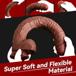 16.93 Inch Super Long Dildo Realistic Huge Big Black Anal Dildo With Small Glans,Giant Dildo Strap On Dildo With Strong Suction Cup For Deepest Sex,Penis Thick Large Dildo Sex Toy For Women Men Gay