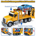 Kids Toys For 3 4 5 6 7 8 Years Old Boys, Transport Cars Carrier With Racing Car With Lights, Sounds, Toddler Friction Powered Truck Vehicle Toy For Boys Girls Christmas Birthday Gifts