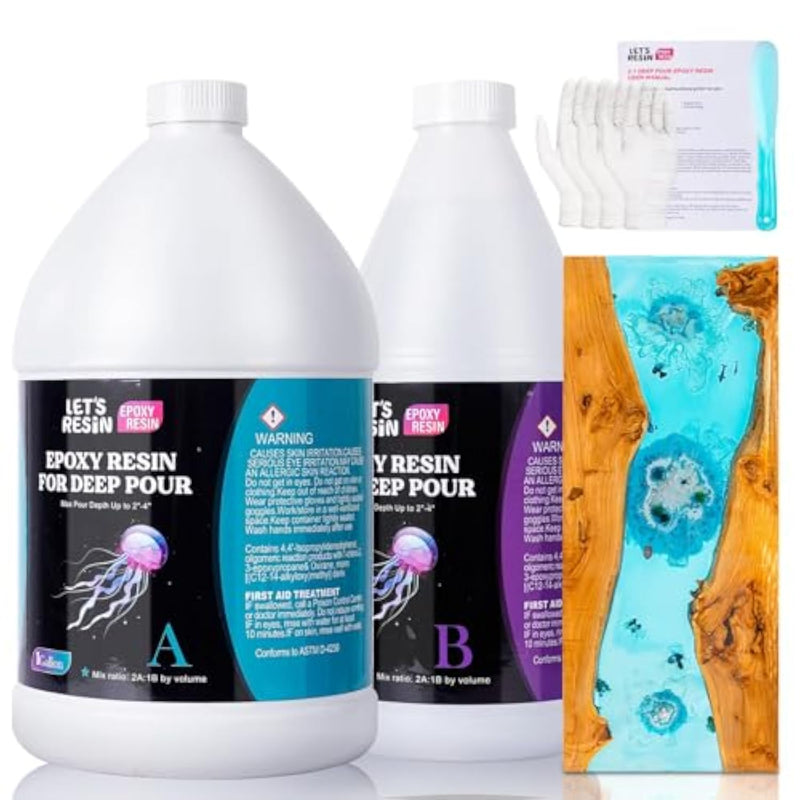 2-4 Inch Deep Pour Epoxy Resin Kit for Artwork and Projects