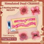 Male Masturbator Sex Toy with 12 LB 98°F/113°F Heating 2 Channel Adult Sex Dolls for Men Pocket Stroker Masturbator