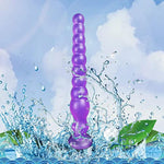 Super Long Anal Beads,Long Anal Beads Vaginal G-Spot Deep Stimulation Dildo Anus Masturbation Massage Butt Plug With Strong Suction Cup Anal Beads Butt Plugs Anal Plug For Women Men (Purple)