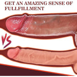Realistic Dildo Sex Toys, Soft Silicone Feels Like Skin Male Anal Dildos With Strong Suction Cup For Hands-Free Play, G Spot Stimulator With Balls Lifelike (Large)