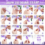 200pcs Pipe Cleaners Craft Supplies DIY Tulips Bouquets Making Kit for Adults and Kids
