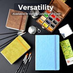 2 Pack Watercolor Journals, 3.9 Inch, 44 Pages, 100% Cotton Cold-Pressed Paper