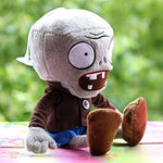12" Pvz Plush Zombies Brown Coat Toys Soft Doll Gray
