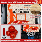 63.7" New Arcade Basketball Game Indoor For Toddlers & Kid 5-7, 8-12 - Basketball Hoop For Kids 3-12 With Wooden Board - Kids Basketball Hoop, Fun Basketball Toys & Gifts For Boys