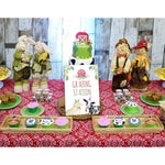Farm Animals Birthday Party Sign, Grazing Station, 8X11 Inches, Wooden Play Sign With Stand, Farm Animal Birthday Decorations