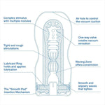 Tenga TENGA Cool Original Vacuum Cup TOC-201C Disposable Male Masturbator, Blue (Pack of 2)