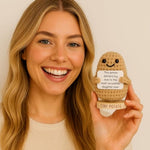 Daughter Gifts - Handmade Positive Crochet Potato Doll With 30 Signs - Cute Birthday Gifts For Daughter, Stepdaughter, Bonus Child, Teen Or Adult Daughters - Thoughtful Present From Mom Or Dad