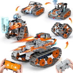 5In1 Stem Building Toys For Kids 6-14, Remote & App Controlled Mech Robots/Heavy Tanks/Tracked Racer Stem Building Kit For Kid Science Learning, 552 Pcs Diy Erector Sets Gifts For Boys & Girls