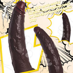 3-Pack Realistic Black Dildos, Soft Anal Dildo Trainer Set Adult Sex Toys